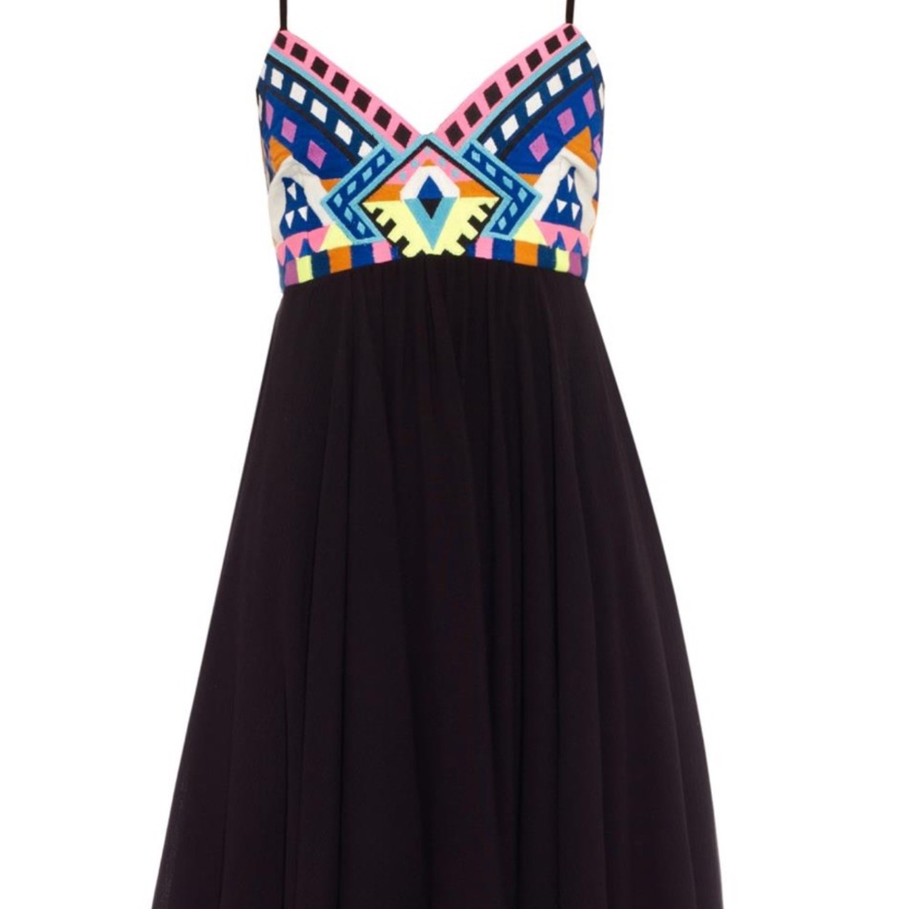 Mara Hoffman Embroidered Bodice Mini Dress